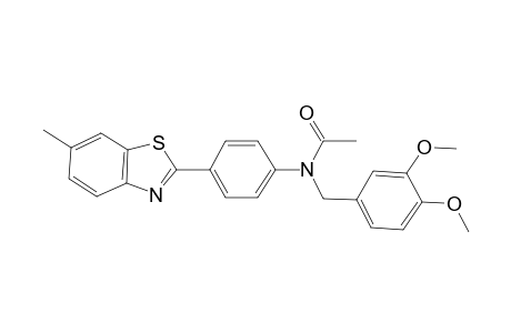 N-[(3,4-dimethoxyphenyl)methyl]-N-[4-(6-methyl-1,3-benzothiazol-2-yl)phenyl]acetamide