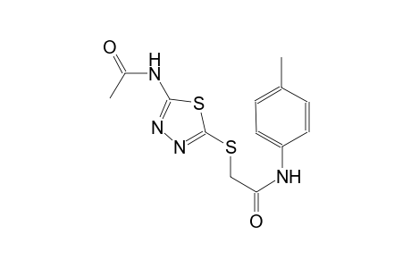 2-{[5-(acetylamino)-1,3,4-thiadiazol-2-yl]sulfanyl}-N-(4-methylphenyl)acetamide