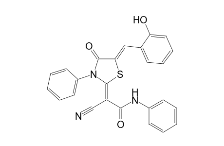 (2Z,5Z)-2-Cyano-2-[5-(2-hydroxybenzylidene)-4-oxo-3-phenylthiazoldin-2-ylidene]-N-phenylacetamide