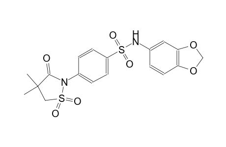 benzenesulfonamide, N-(1,3-benzodioxol-5-yl)-4-(4,4-dimethyl-1,1-dioxido-3-oxo-2-isothiazolidinyl)-