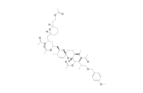 #29;ACETIC-ACID-(1R,3S)-3-ACETOXY-1-[(2R,6S)-6-(2-ACETOXYETHYL)-TETRAHYDROPYRAN-2-YLMETHYL]-4-[(2R,3S,6R,8S,9S)-8-[(1S,2S,3S)-1,2-DIACETOXY-4-(4-METHOXYBENZYLO