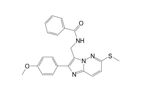 N-[[2-(4-methoxyphenyl)-6-(methylthio)-3-imidazo[1,2-b]pyridazinyl]methyl]benzamide
