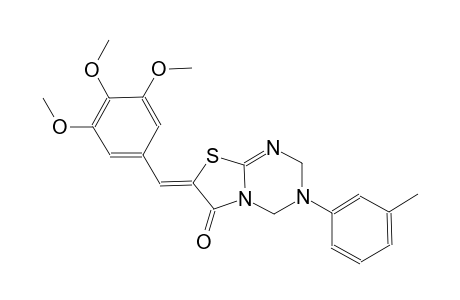 (7Z)-3-(3-methylphenyl)-7-(3,4,5-trimethoxybenzylidene)-3,4-dihydro-2H-[1,3]thiazolo[3,2-a][1,3,5]triazin-6(7H)-one