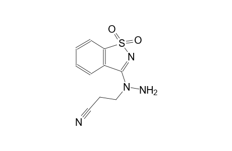 propanenitrile, 3-[1-(1,1-dioxido-1,2-benzisothiazol-3-yl)hydrazino]-