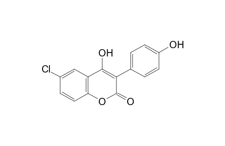 6-Chloro-4-hydroxy-3-(4'-hydroxyphenyl)coumarin