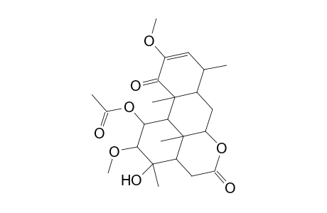Picras-2-ene-1,16-dione, 11-(acetyloxy)-13-hydroxy-2,12-dimethoxy-, (11.alpha.,12.beta.)-