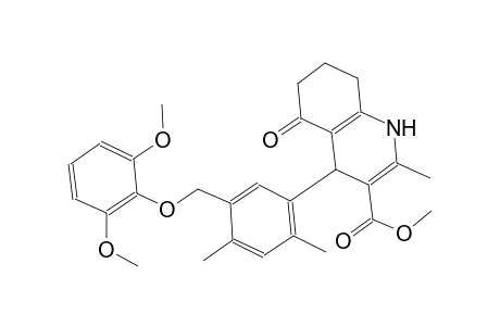 methyl 4-{5-[(2,6-dimethoxyphenoxy)methyl]-2,4-dimethylphenyl}-2-methyl-5-oxo-1,4,5,6,7,8-hexahydro-3-quinolinecarboxylate