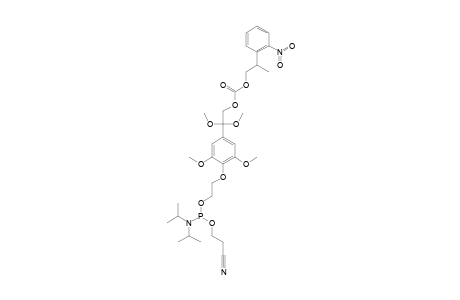 #5;CARBONIC-ACID-2-(4-[2-[(2-CYANOETHOXY)-DIISOPROPYLAMINO-PHOSPHANYLOXY]-ETHOXY]-3,5-DIMETHOXYPHENYL)-2,2-DIMETHOXY-ETHYLESTER-2-(2-NITROPHENYL)-PROPYLESTER