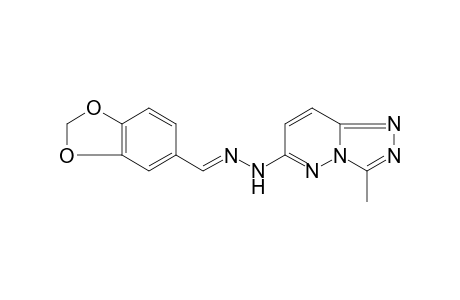 (3-methyl-[1,2,4]triazolo[4,3-b]pyridazin-6-yl)-[(E)-piperonylideneamino]amine