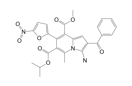 3-AMINO-2-BENZOYL-5-METHYL-7-(5-NITRO-2-FURYL)-INDOLIZINE-6,8-DICARBOXYLIC-ACID-6-ISOPROPYL-8-METHYLESTER