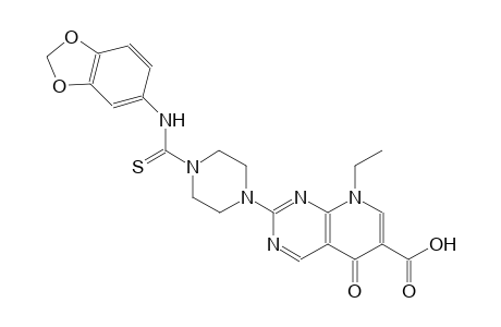 2-{4-[(1,3-benzodioxol-5-ylamino)carbothioyl]-1-piperazinyl}-8-ethyl-5-oxo-5,8-dihydropyrido[2,3-d]pyrimidine-6-carboxylic acid