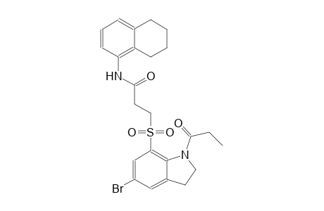 propanamide, 3-[[5-bromo-2,3-dihydro-1-(1-oxopropyl)-1H-indol-7-yl]sulfonyl]-N-(5,6,7,8-tetrahydro-1-naphthalenyl)-