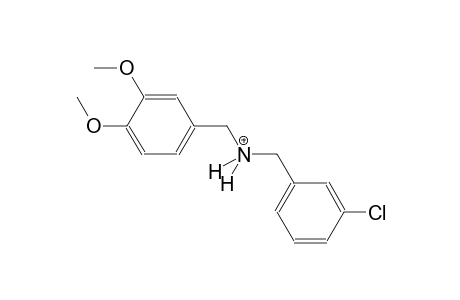 N-(3-chlorobenzyl)(3,4-dimethoxyphenyl)methanaminium