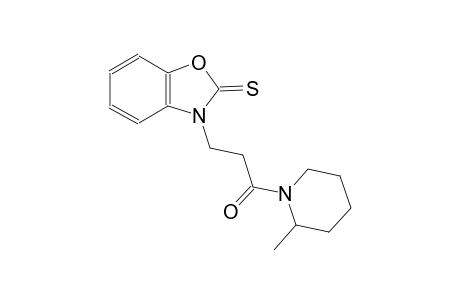 2(3H)-benzoxazolethione, 3-[3-(2-methyl-1-piperidinyl)-3-oxopropyl]-