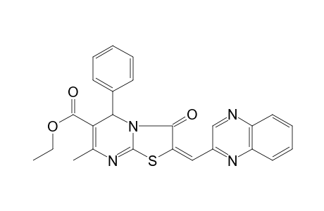 (2E)-3-keto-7-methyl-5-phenyl-2-(quinoxalin-2-ylmethylene)-5H-thiazolo[3,2-a]pyrimidine-6-carboxylic acid ethyl ester
