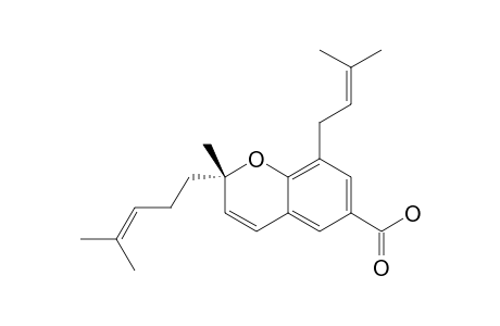 GAUDICHAUDIANIC-ACID;(2S)-2-METHYL-2-(4'-METHYL-3'-PENTENYL)-8-(3''-METHYL-2''-BUTENYL)-2H-1-BENZOPYRAN-6-CARBOXYLIC-ACID