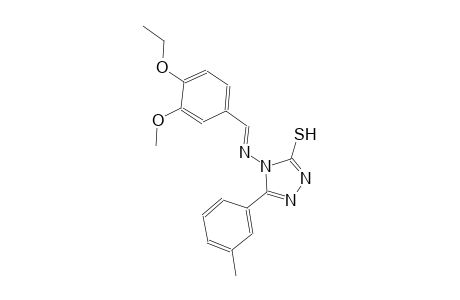 4-{[(E)-(4-ethoxy-3-methoxyphenyl)methylidene]amino}-5-(3-methylphenyl)-4H-1,2,4-triazole-3-thiol