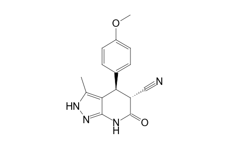 trans-4-(4-Methoxyphenyl)-3-methyl-6-oxo-4,5,6,7-tetrahydro-2H-pyrazolo[3,4-b]pyridine-5-carbonitrile