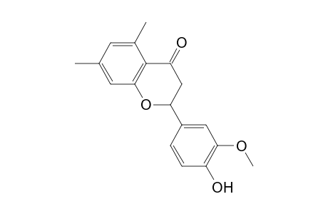 5,7-Dimethyl-4'-hydroxy-3'-methoxyflavanone