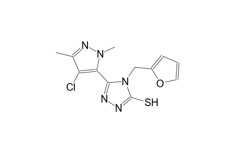 5-(4-chloro-1,3-dimethyl-1H-pyrazol-5-yl)-4-(2-furylmethyl)-4H-1,2,4-triazole-3-thiol