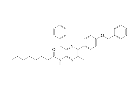3-Benzyl-5-(4-benzyloxyphenyl)-6-methyl-2-octanamidopyrazine