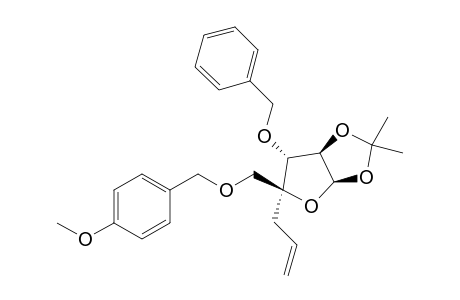 3-O-Benzyl-5,6,7-trideoxy-1,2-O-isopropylidene-4-C-(methoxybenzyl)-.beta.-D-xylo-hept-6-enofuranose