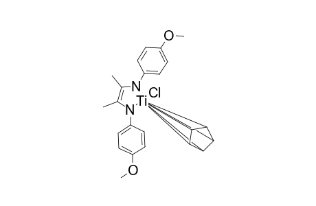 2-Chloro-2-[.eta.(5)-cyclopentadienyl]-1,3-bis(4-methoxyphenyl)-4,5-dimethyl-1,3-diaza-2-titana-4-cyclopentene