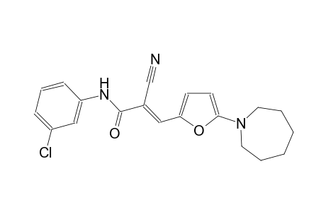 (2E)-N-(3-chlorophenyl)-2-cyano-3-(5-hexahydro-1H-azepin-1-yl-2-furyl)-2-propenamide