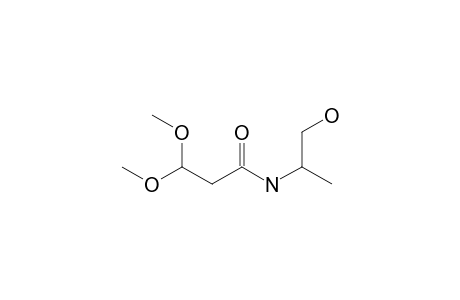 N-(2-hydroxy-1-methyl-ethyl)-3,3-dimethoxy-propionamide