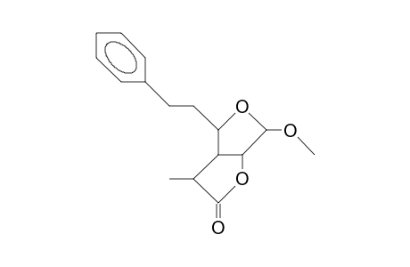 2-(2-Phenyl-ethyl)-4-methoxy-8a-methyl-3,6-dioxa-bicyclo(3.3.0)octan-7-one