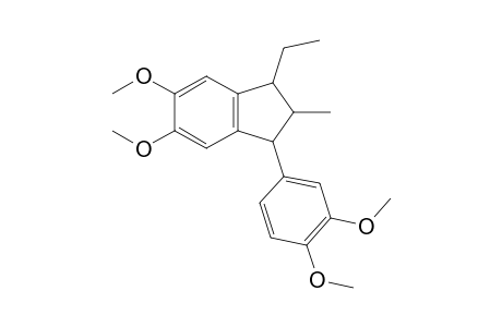 5,6-dimethoxy-1-(3,4-dimethoxyphenyl)-3-ethyl-2-methylindan