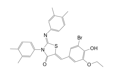 (2Z,5Z)-5-(3-bromo-5-ethoxy-4-hydroxybenzylidene)-3-(3,4-dimethylphenyl)-2-[(3,4-dimethylphenyl)imino]-1,3-thiazolidin-4-one