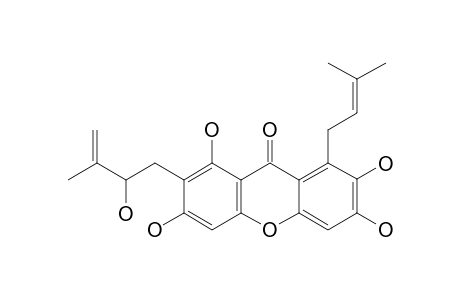 1,3,6,7-TETRAHYDROXY-2-(2-HYDROXY-3-METHYLBUT-3-ENYL)-8-(3-METHYLBUT-2-ENYL)-XANTHONE;BANNAXANTHONE-B