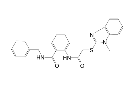 benzamide, 2-[[[(1-methyl-1H-benzimidazol-2-yl)thio]acetyl]amino]-N-(phenylmethyl)-