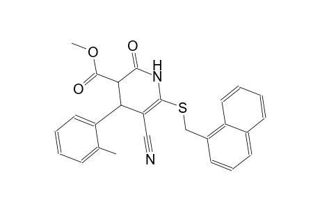 3-pyridinecarboxylic acid, 5-cyano-1,2,3,4-tetrahydro-4-(2-methylphenyl)-6-[(1-naphthalenylmethyl)thio]-2-oxo-, methyl ester