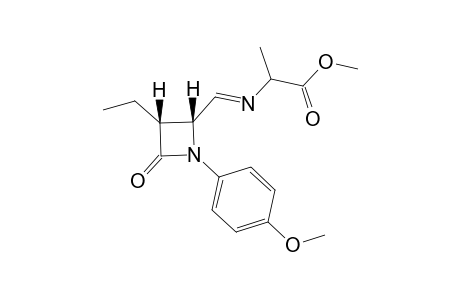 (+)-cis-1-(p-Methoxyphenyl)-3-ethyl-4-[1-(methoxycarbonyl)ethyliminomethyl]azetidin-2-one