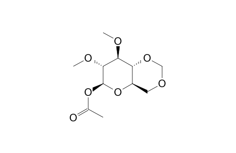 ACETYL_2,3-DI-O-METHYL-4,6-METHYLIDENE-BETA-D-GLUCOPYRANOSIDE;MINOR_ANOMER