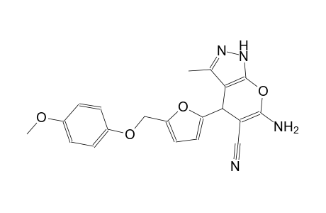 6-amino-4-{5-[(4-methoxyphenoxy)methyl]-2-furyl}-3-methyl-1,4-dihydropyrano[2,3-c]pyrazole-5-carbonitrile