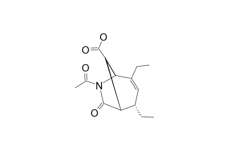 6-ACETYL-7-OXO-6-AZABICYCLO-[3.2.1]-OCT-3-ENE-2,4-DIETHYL-8-CARBOXYLIC-ACID