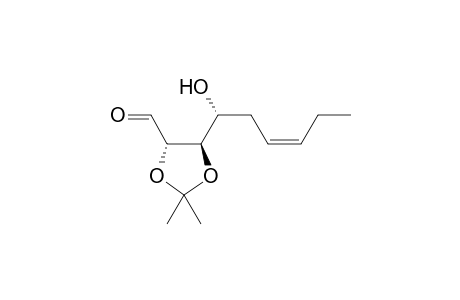 (4S,5R)-2,2-dimethyl-5-[(Z,1R)-1-oxidanylhex-3-enyl]-1,3-dioxolane-4-carbaldehyde