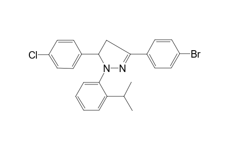 3-(4-Bromo-phenyl)-5-(4-chloro-phenyl)-1-(2-isopropyl-phenyl)-4,5-dihydro-1H-pyrazole