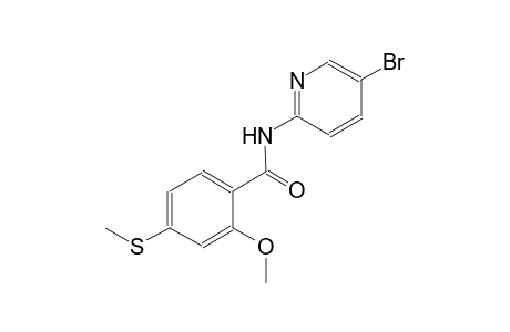 N-(5-bromo-2-pyridinyl)-2-methoxy-4-(methylsulfanyl)benzamide