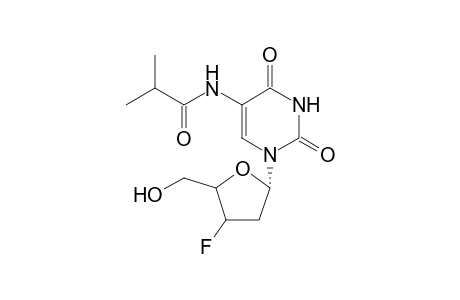 1-(2,3-Dideoxy-3-fluoro-.alpha.,D-erythro-pentofuranosyl]-5-isobutyrylamino-2,4(1H,3H)-pyrimidinedione