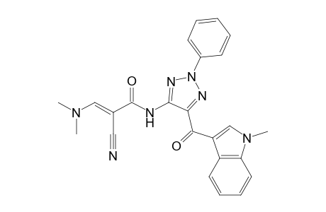 (E)-2-Cyano-3-(dimethylamino)-N-[5-(1-methyl-1H-indole-3-carbonyl)-2-phenyl-2H-1,2,3-triazol-4-yl]acrylamide