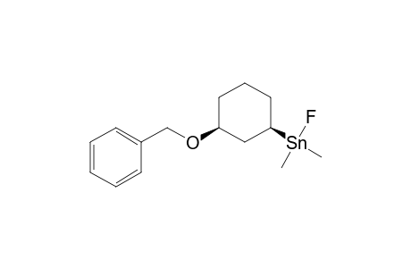 Stannane, fluorodimethyl[3-(phenylmethoxy)cyclohexyl]-, cis-