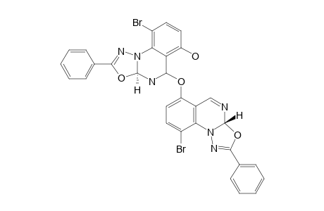 #5C;9-BROMO-5-(9-BROMO-2-PHENYL-(10,3A-DIHYDRO-1,3,4-OXADIAZOLINO-[3,2-A]-QUINAZOLIN-6-YL)-OXY)-2-PHENYL-4,5,10,3A-TETRAHYDRO-1,3,4-OXADIAZILINO-[3,2-A]-QUINAZ