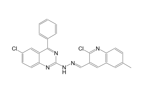 2-chloro-6-methyl-3-quinolinecarbaldehyde (6-chloro-4-phenyl-2-quinazolinyl)hydrazone