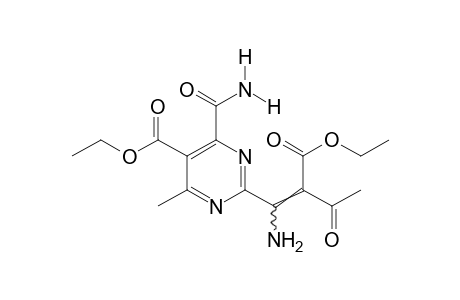 alpha-acetyl-beta-amino-4-carbamoyl-6-methyl-2-pyrimidineacrylic acid, diethyl ester