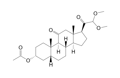 11,20-Dioxo-3α-hydroxy-5β-pregnan-21-al, 21-(dimethyl acetal), acetate