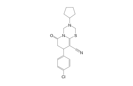 2H,6H-pyrido[2,1-b][1,3,5]thiadiazine-9-carbonitrile, 8-(4-chlorophenyl)-3-cyclopentyl-3,4,7,8-tetrahydro-6-oxo-